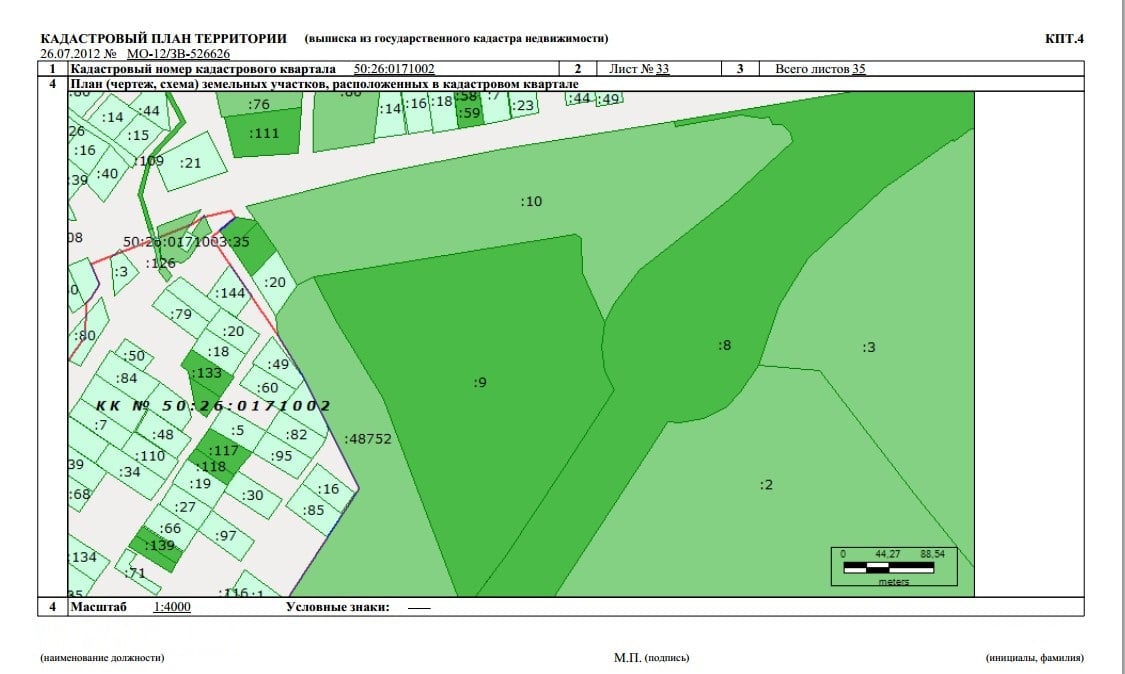 Кадастровый план участка в Пензе